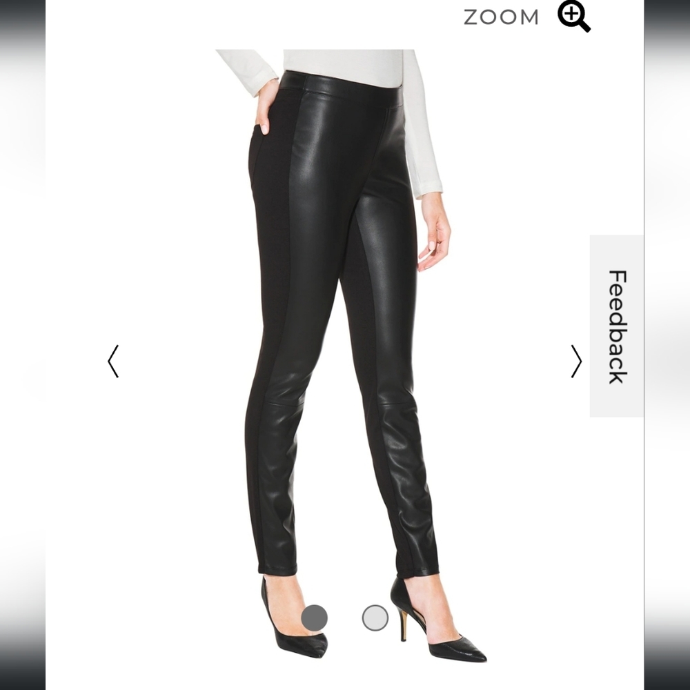 White House Black Market Faux Leather PantsSize 4 (Small)
